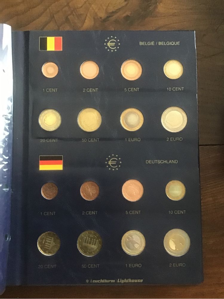 Moedas dos 12 países do Euro em 2002