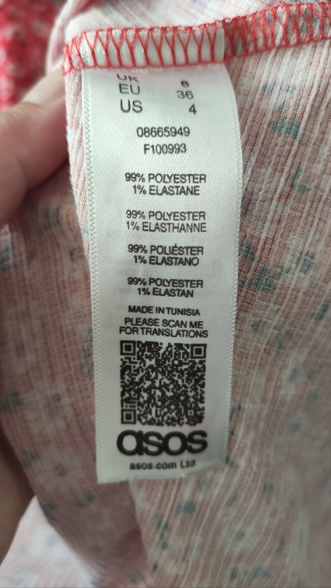 Krótka sukienka z długim rękawem Asos 36 S. Sukienka w kwiaty Asos. Mi