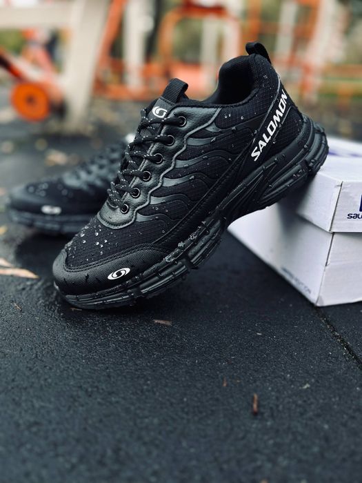 Мужские кроссовки Salomon Черные Термо кросіаки чоловічі осінні