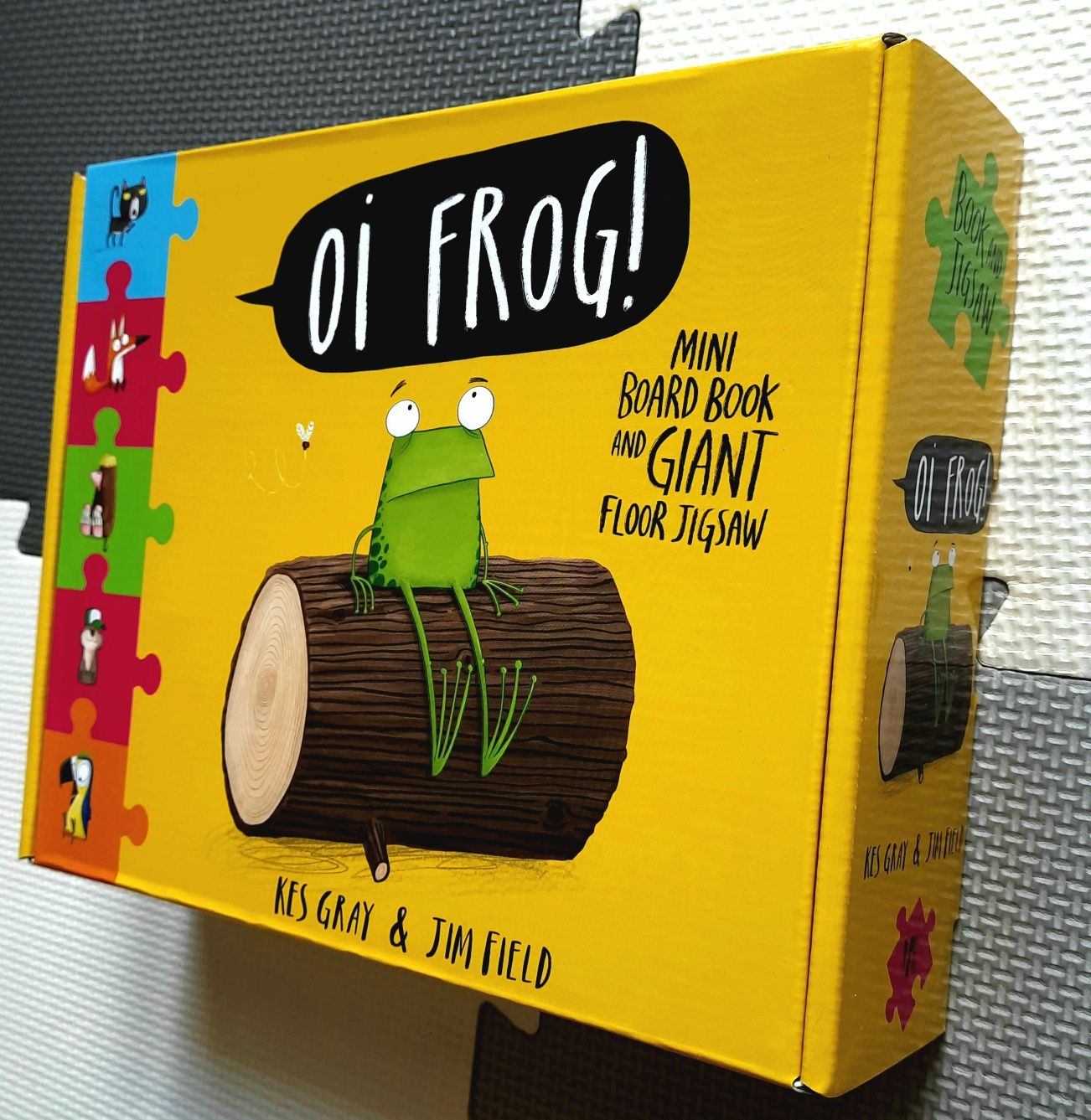 Kes Gray & Jim Field Oi Frog! puzzle podłogowe i książka po angielsku