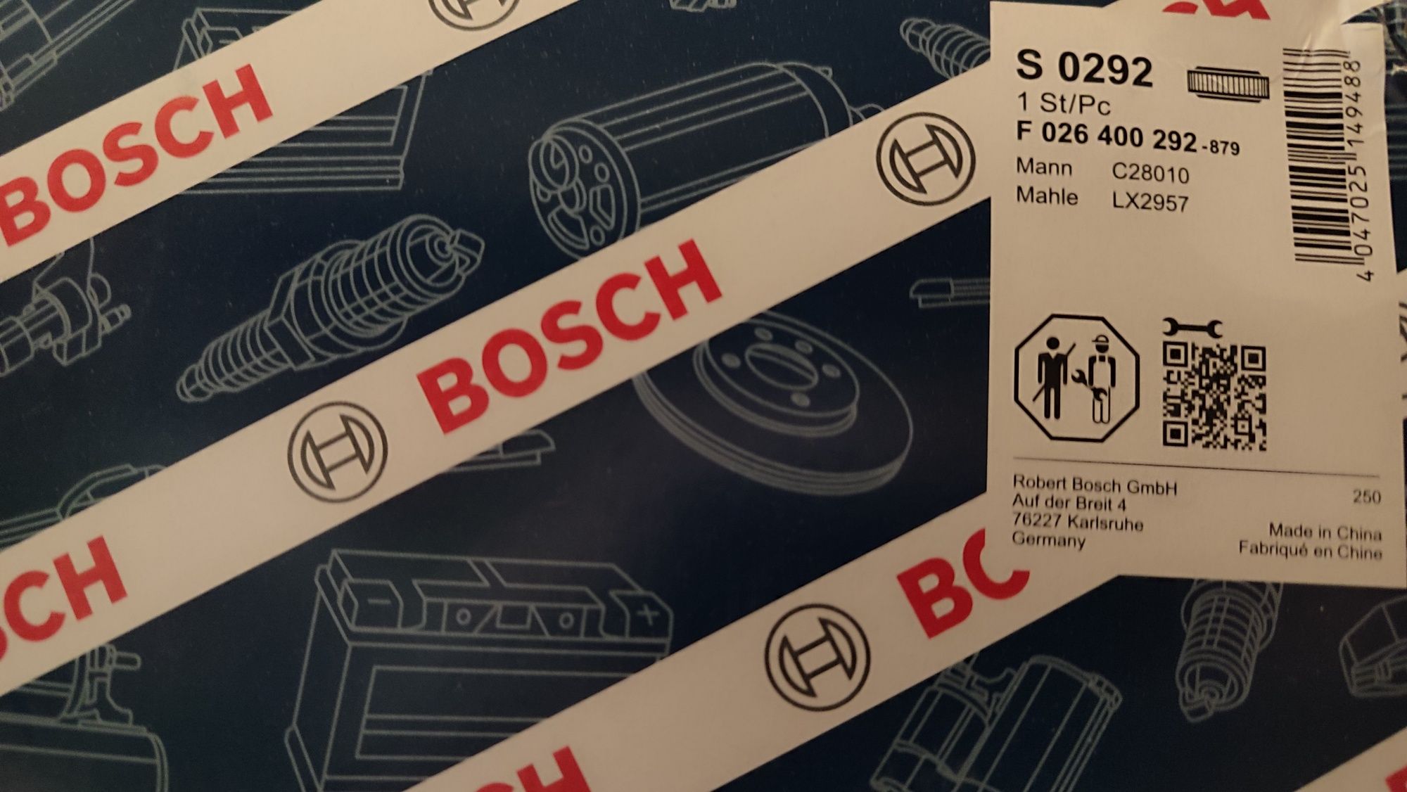 Воздушный фильтр BOSCH F026400292, (281132P100)