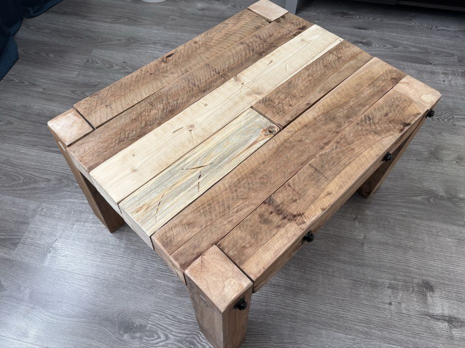 Stolik kawowy / stare drewno / stare belki