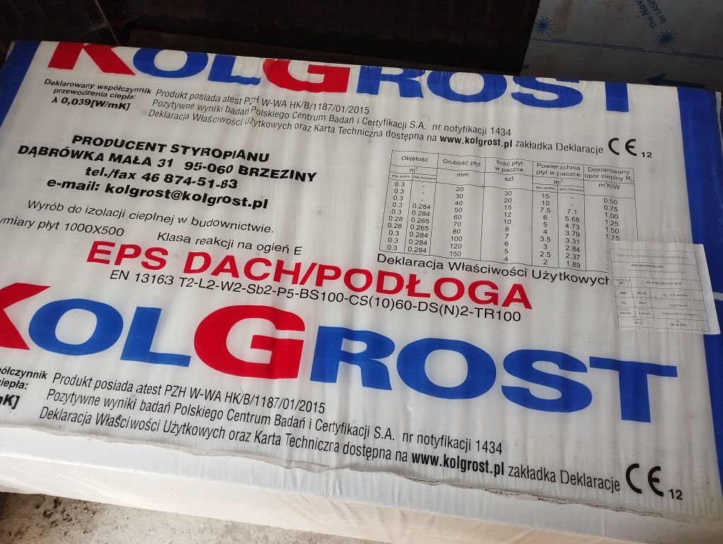 Styropian dach/podłoga