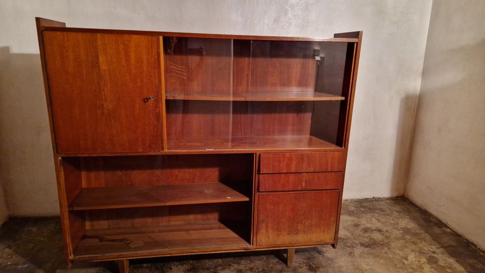 Witryna regał na wysoki połysk PRL