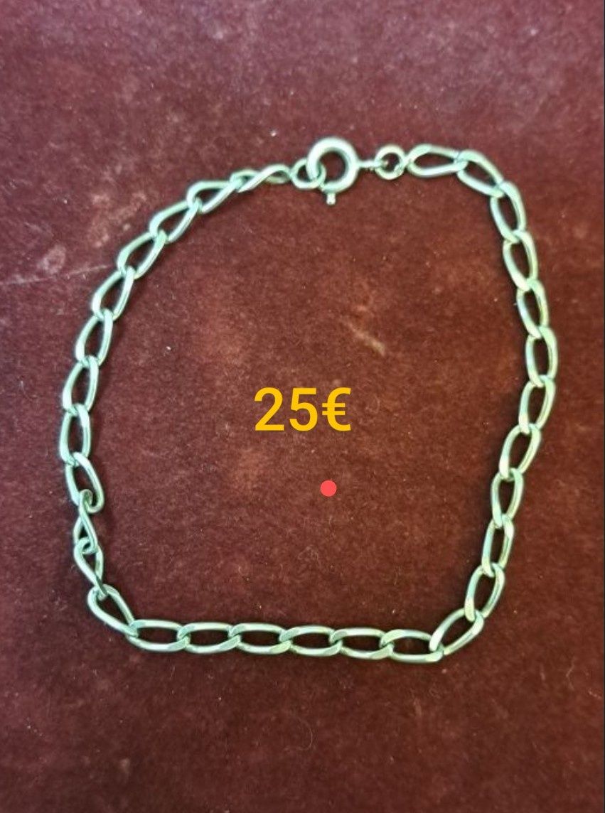 Pulseiras homem em prata contrastada.