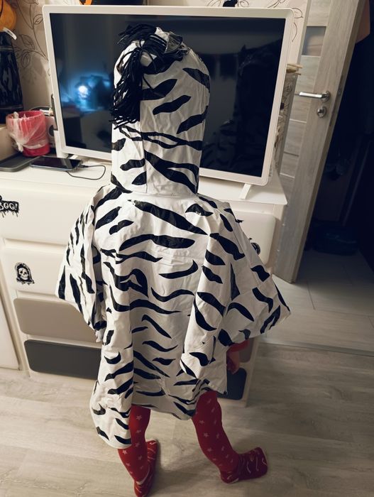 Ponczo przeciwdeszczowe zebra r.104/110