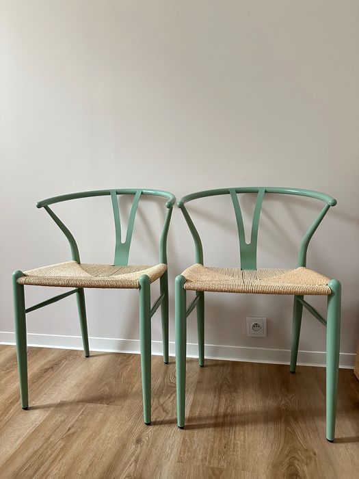 Krzesła z ręcznie plecionym siedziskiem SKLUM