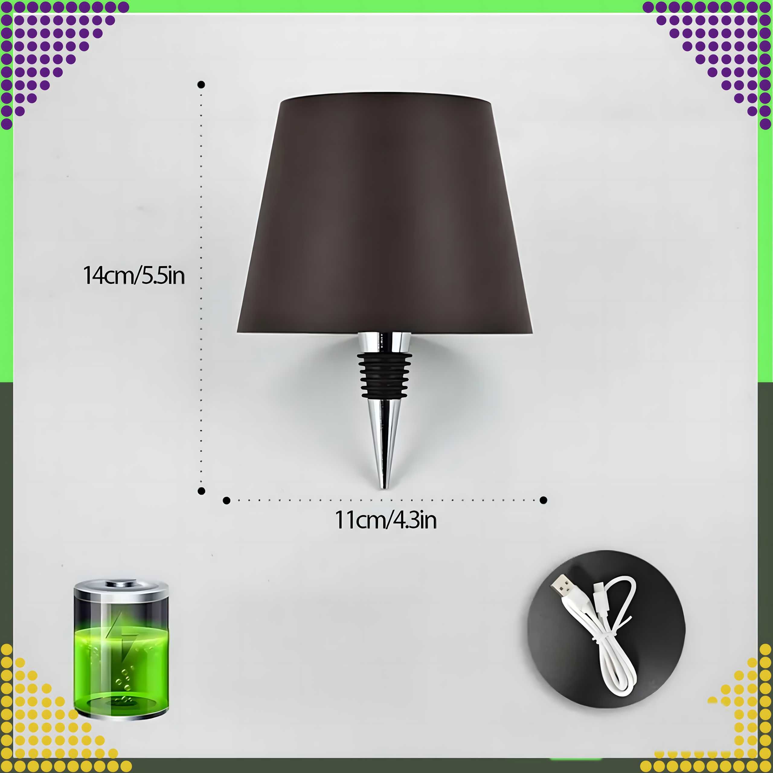 Lampka LED do Butelki z Korkiem USB 3W IP44 Dekoracyjna