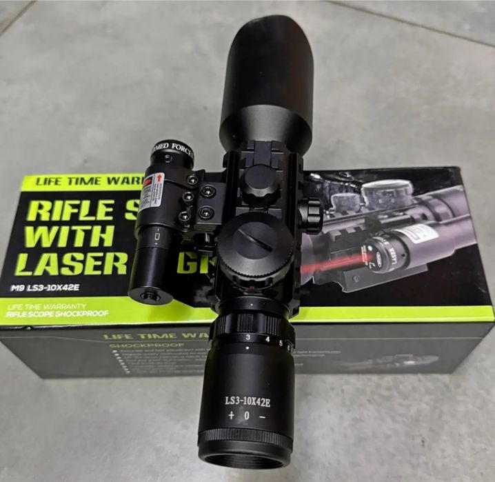 Оптичний приціл SPINA OPTICS M9 LS3-10x42E з ЛЦВ, 3-10x42,,лазер
