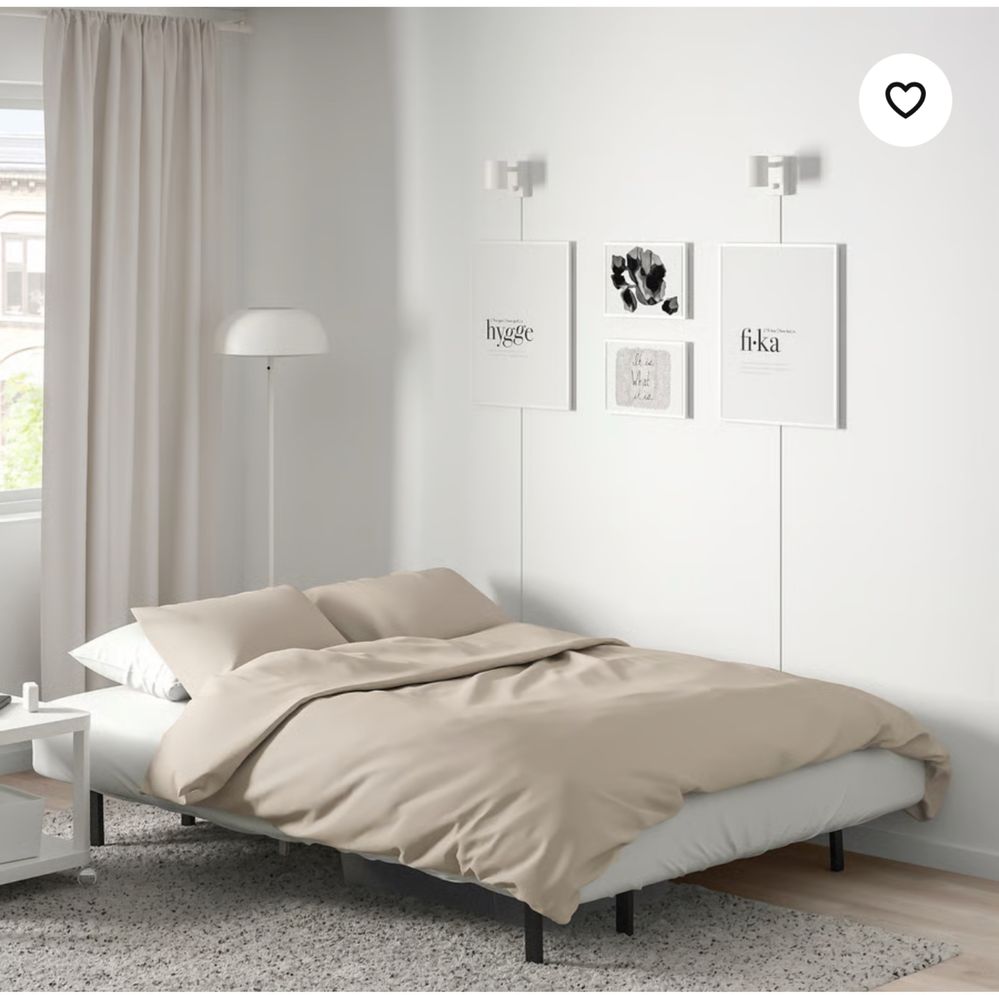 IKEA NYHAMN rozkładana sofa + pojemnik- beż.