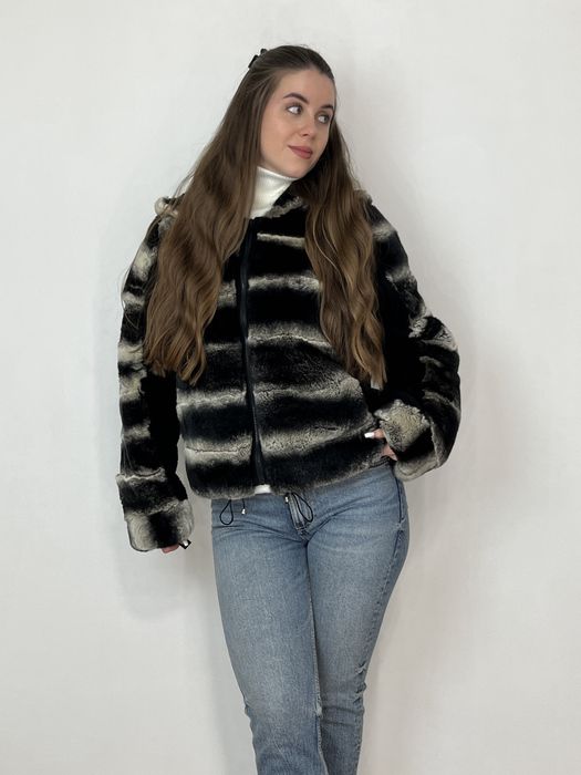 Шуба полушубок натуральна жіноча шіншіла