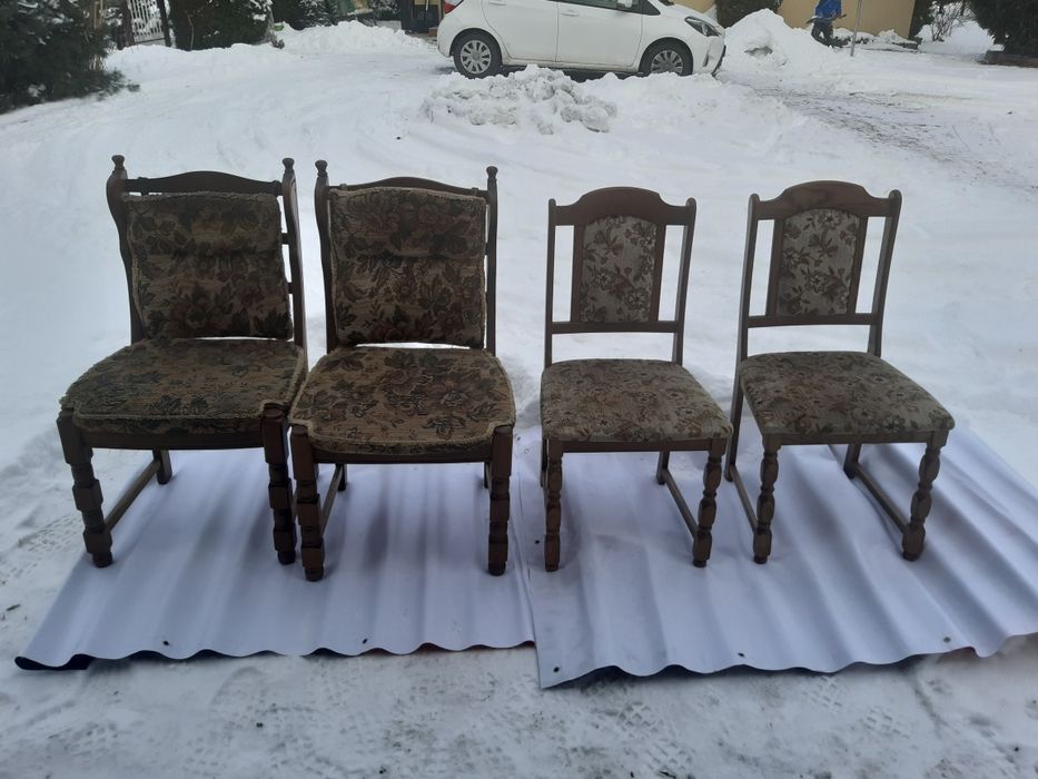 4 Stare krzesła poniemieckie
