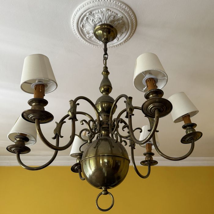 duży żyrandol vintage śr 73 cm