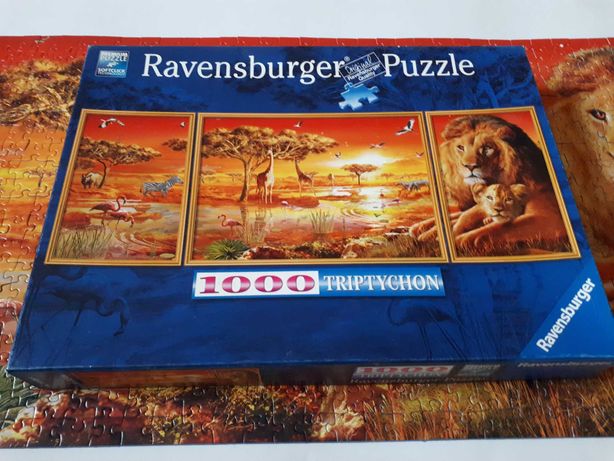 Puzzle Ravensburger 1000 Tryptyk Afrykańskie Impresje