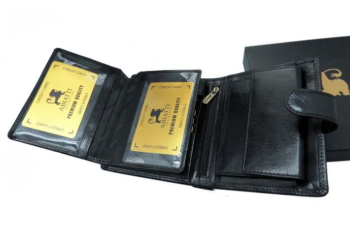 Duży Ekskluzywny Skórzany Portfel Męski Antykradzieżowy Ochrona Kart R