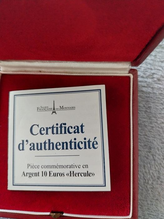 Moedas de franca 10€ prata