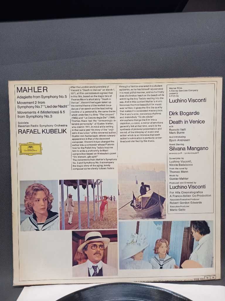 Lp Death in Venice Gustaw Mahler Rafael Kubelik płyta winylowa