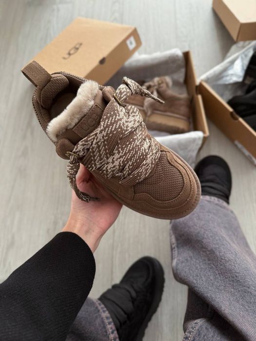 Коричневі угг ловмел, Ugg Lowmel Sneakers Brown, шоколадні угг ловмели