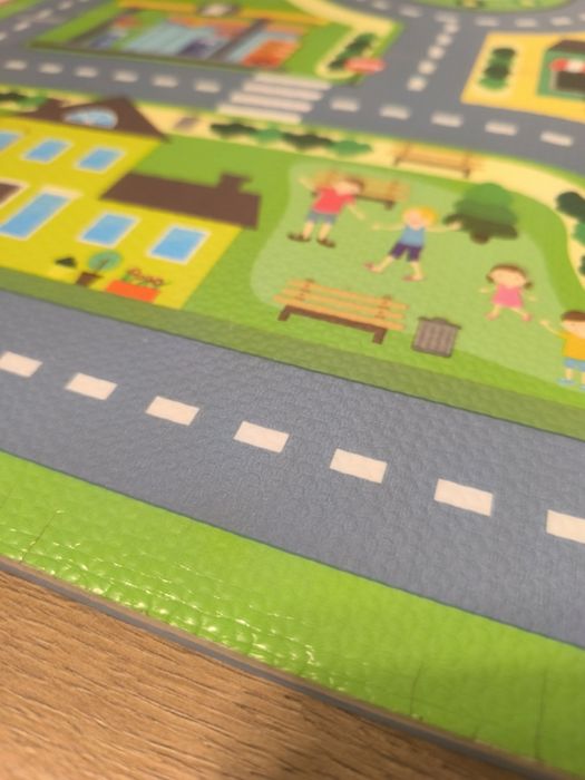 Дитячий ігровий килимок-пазл ева  “Містечко з дорогами” 92*92см