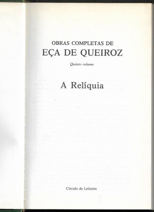 A relíquia - Eça de Queiroz