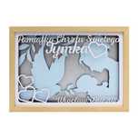 Personalizowana Ramka 3D Shadow Box Pamiątka Chrztu Mama z Dzieckiem