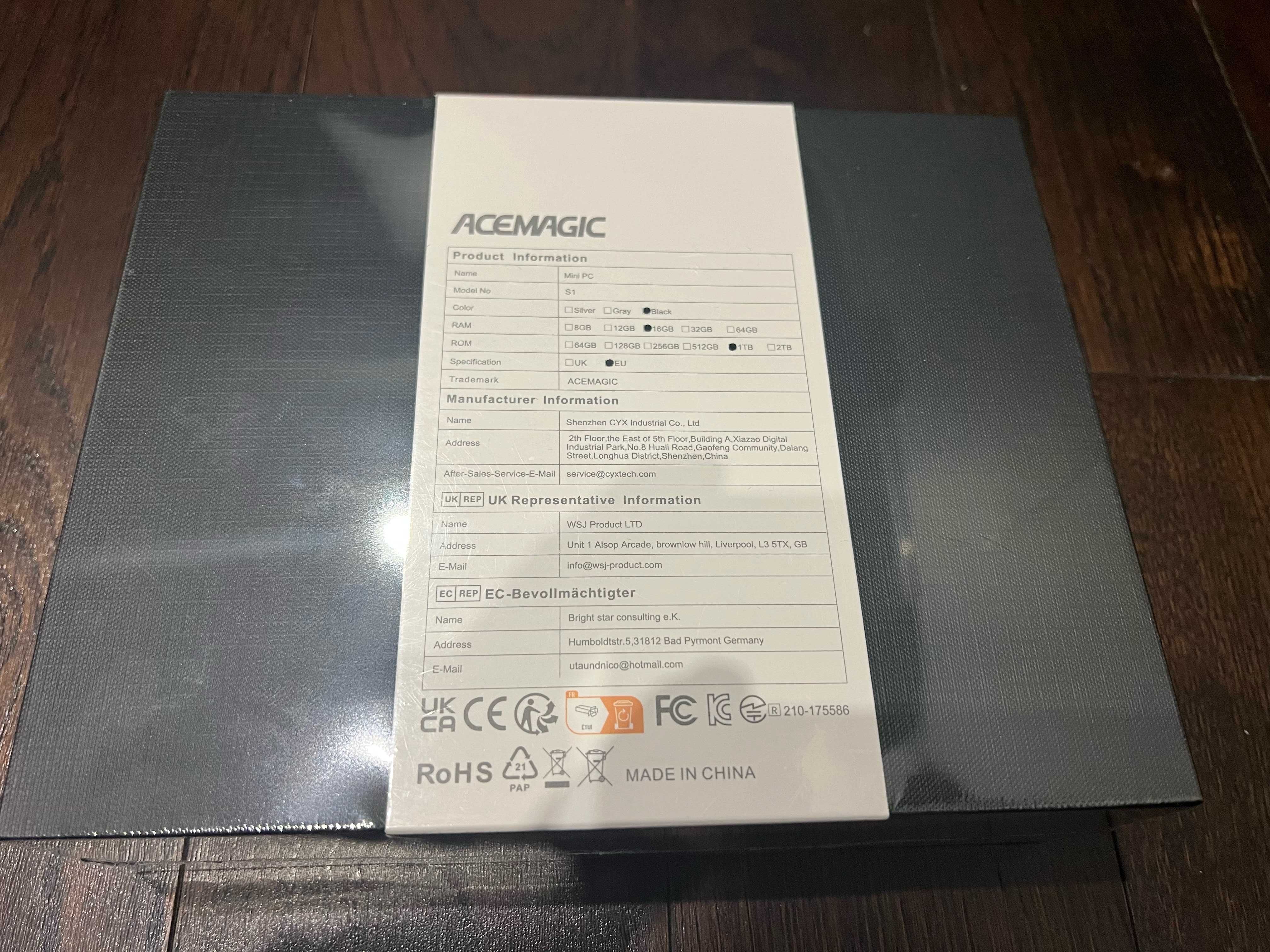 Komputer MINI ACEMAGIC S1 N95 16GB DDR4 1TB M.2