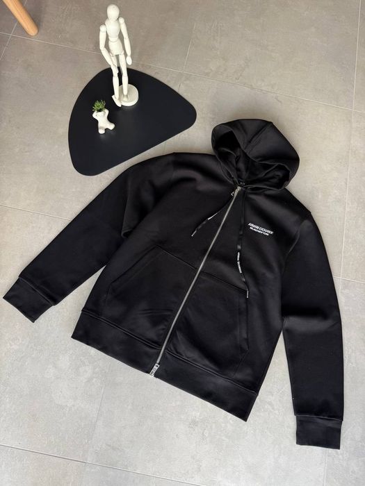 Зіп худі/худі Armani Exchange чорне худі найк армані