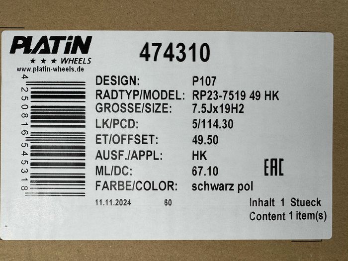 NOWE alufelgi Mitsubishi 19" ASX [GAO] ECLIPSE CROSS - Czarny Poler