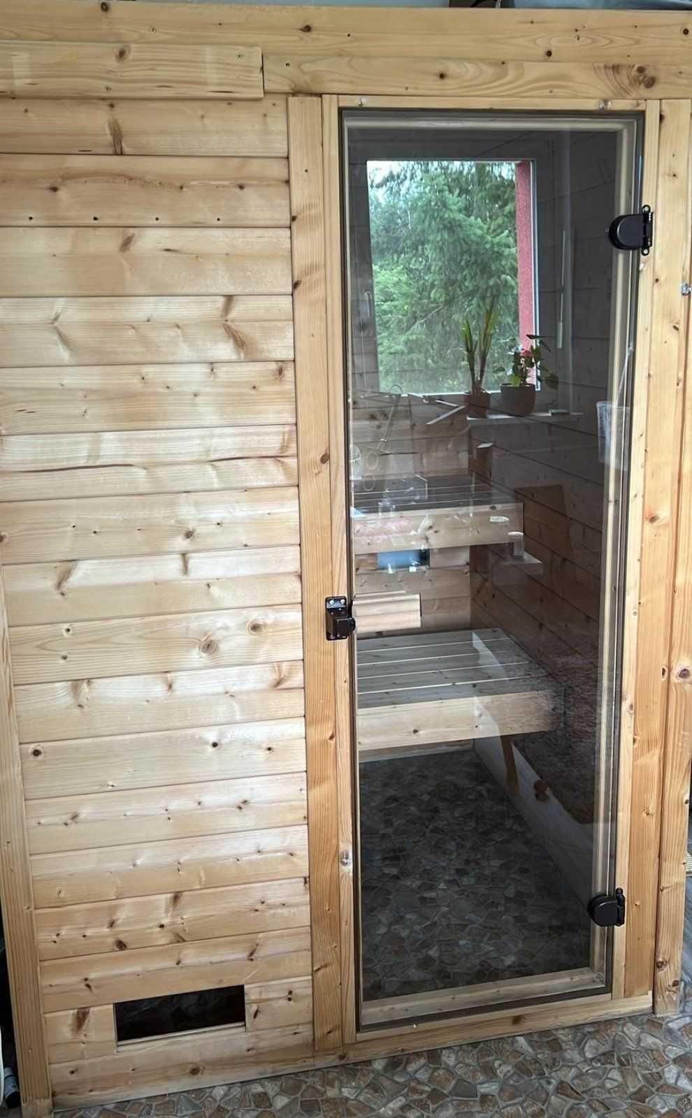 Sauna fińska SUCHA z drewna +piec ze sterowaniem 3,6kW 230V-400V 2-4os