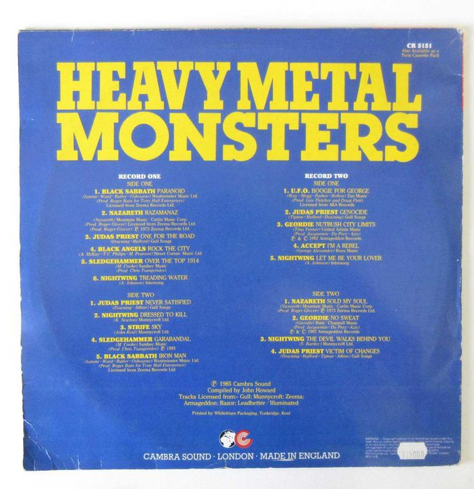 Black Sabbath / Judas Priest / Nazareth / U.F.O. (2 X LP)