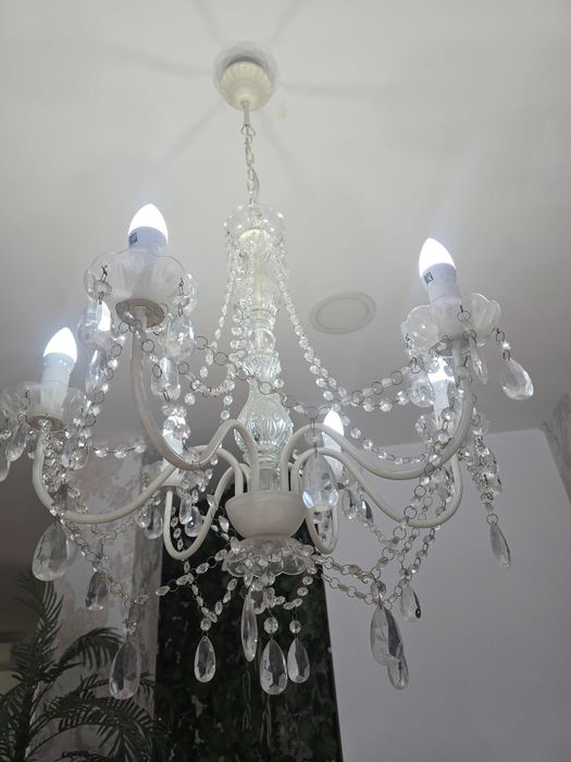 Candeeiro vidro branco