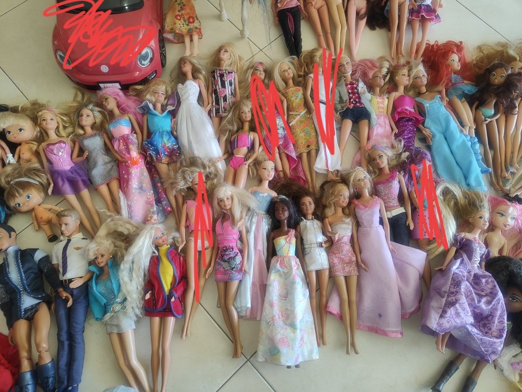 Lote de Barbies e outras bonecas
