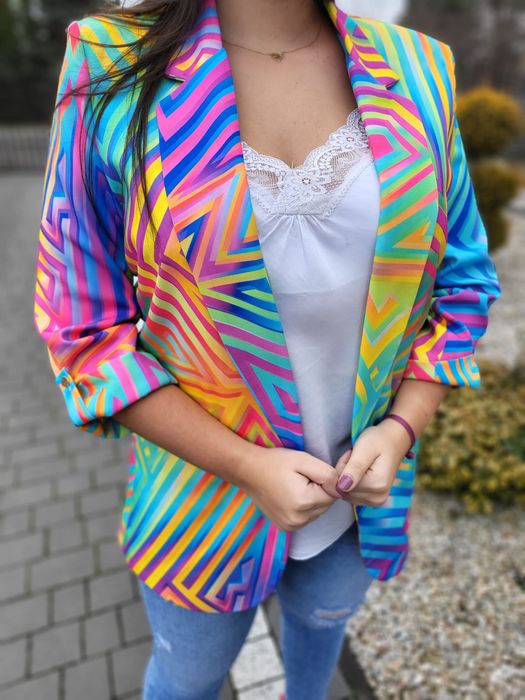 Marynarka neon plus size