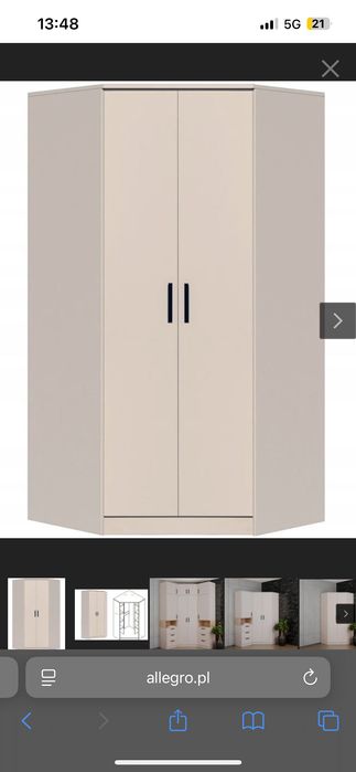 2 x szafa narożna kolor beżowy