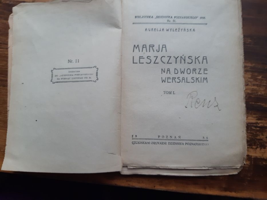 Maria Leszczyńska na dworze wersalskim. Tom 1. 1935