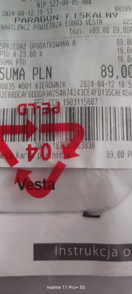 Nawilżacz powietrza Vesta Nowy