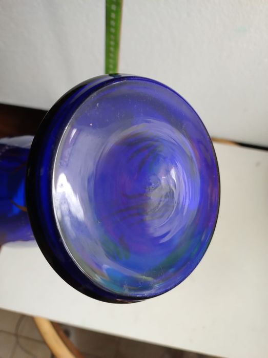 Wazon dzban kobaltowy vintage szkło