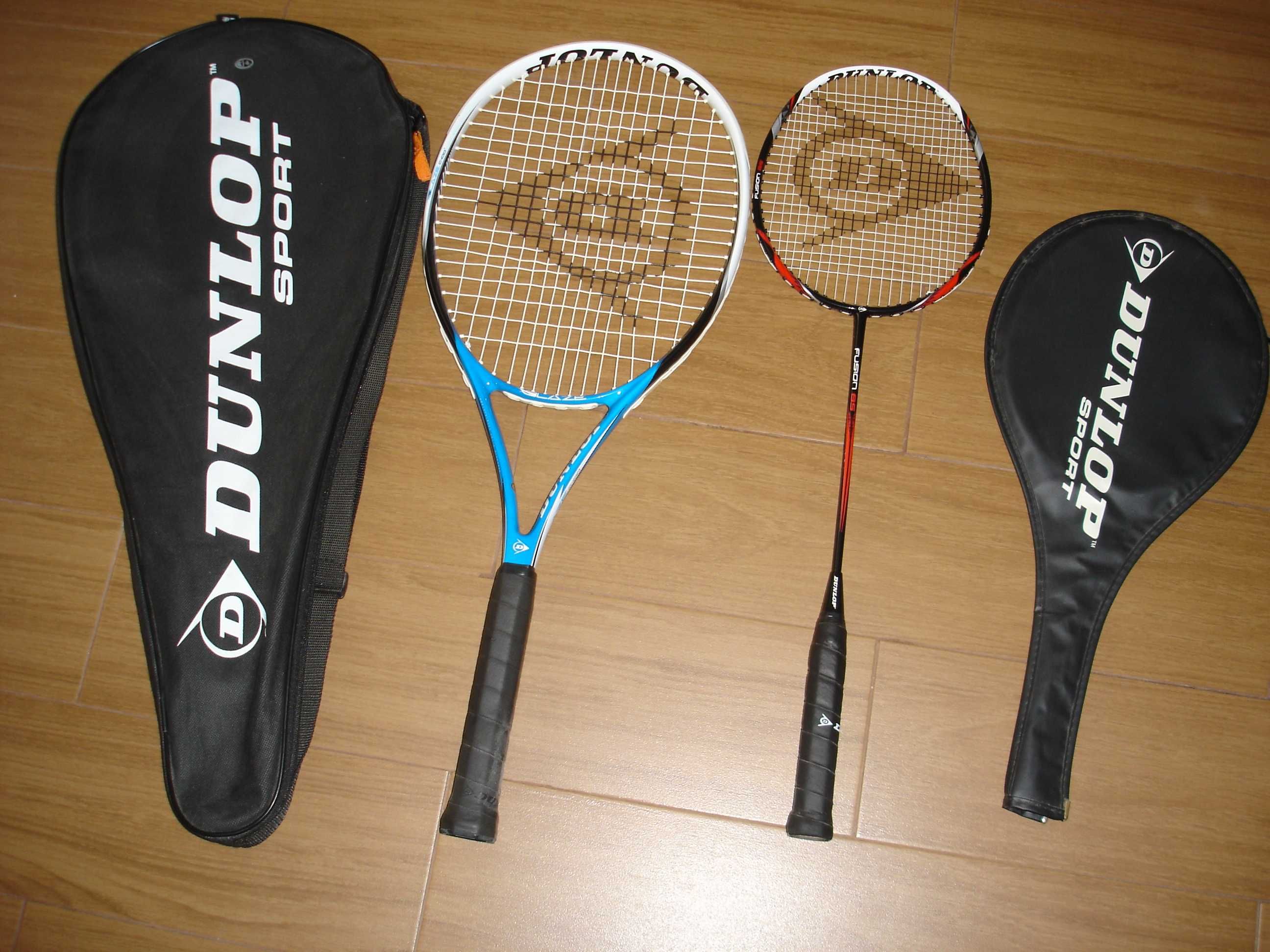 Duas raquetes Dunlop sport com bolsas