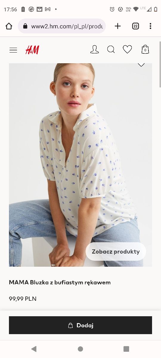 Bluzka ciążowa H&M rozmiar L