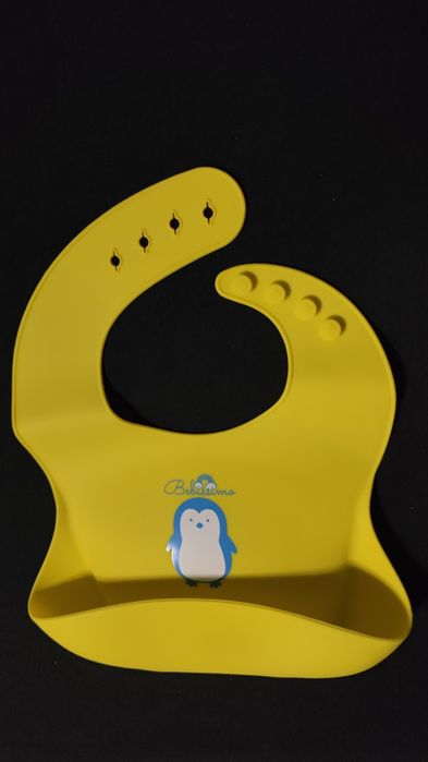 Śliniaczek żółty silikonowy