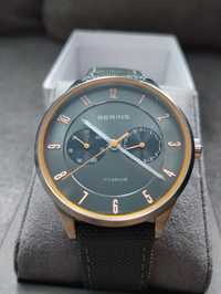 Nowy zegarek męski Bering Titanium Szary 11539 szafir r. 39 mm