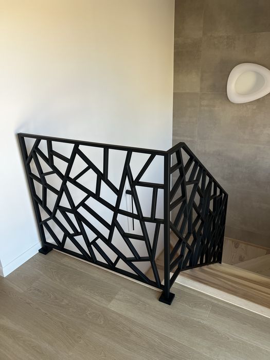 Balustrada ażurowa nowoczesna loft wewnętrzna schodowa