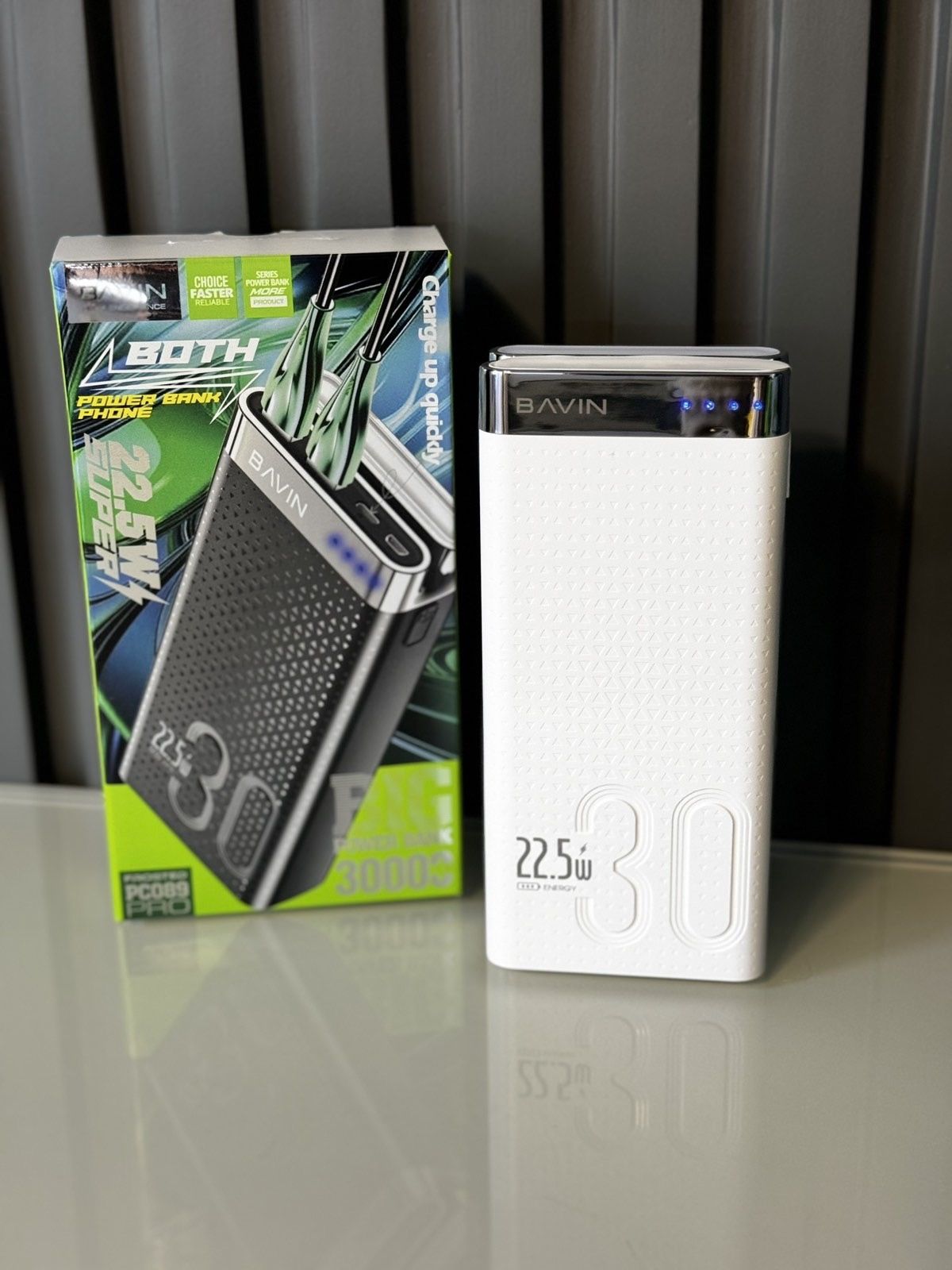 Повер Банк Bavin PC089 PRO 30000mAh 22.5wQC+PD20w(Power Bank 22.5ват)