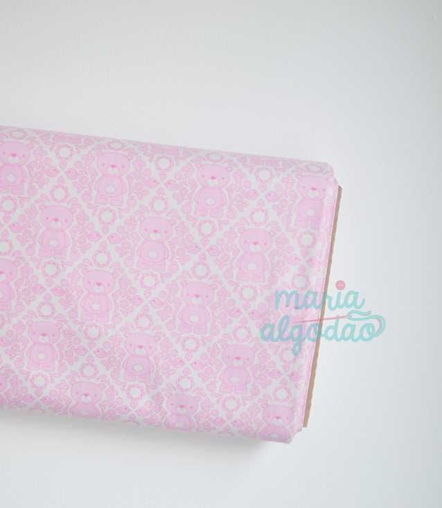 Oportunidade: Tecido 100% algodão a 6€/m - TEDDY DAMASK PINK