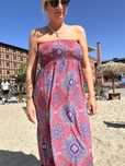 Peacocks długa maxi tuba odkryte ramiona boho hippie nowa