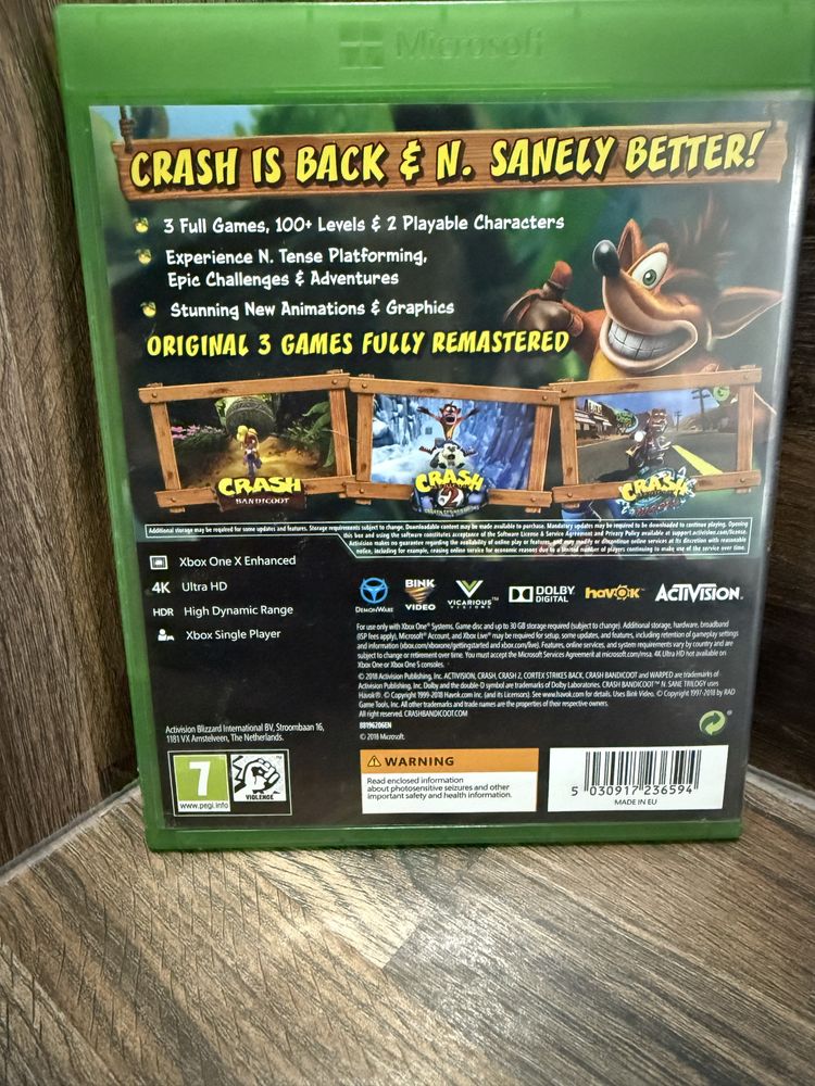 Xbox One Series X Crash Bandicoot N-Sane Trilogy 1-2-3!