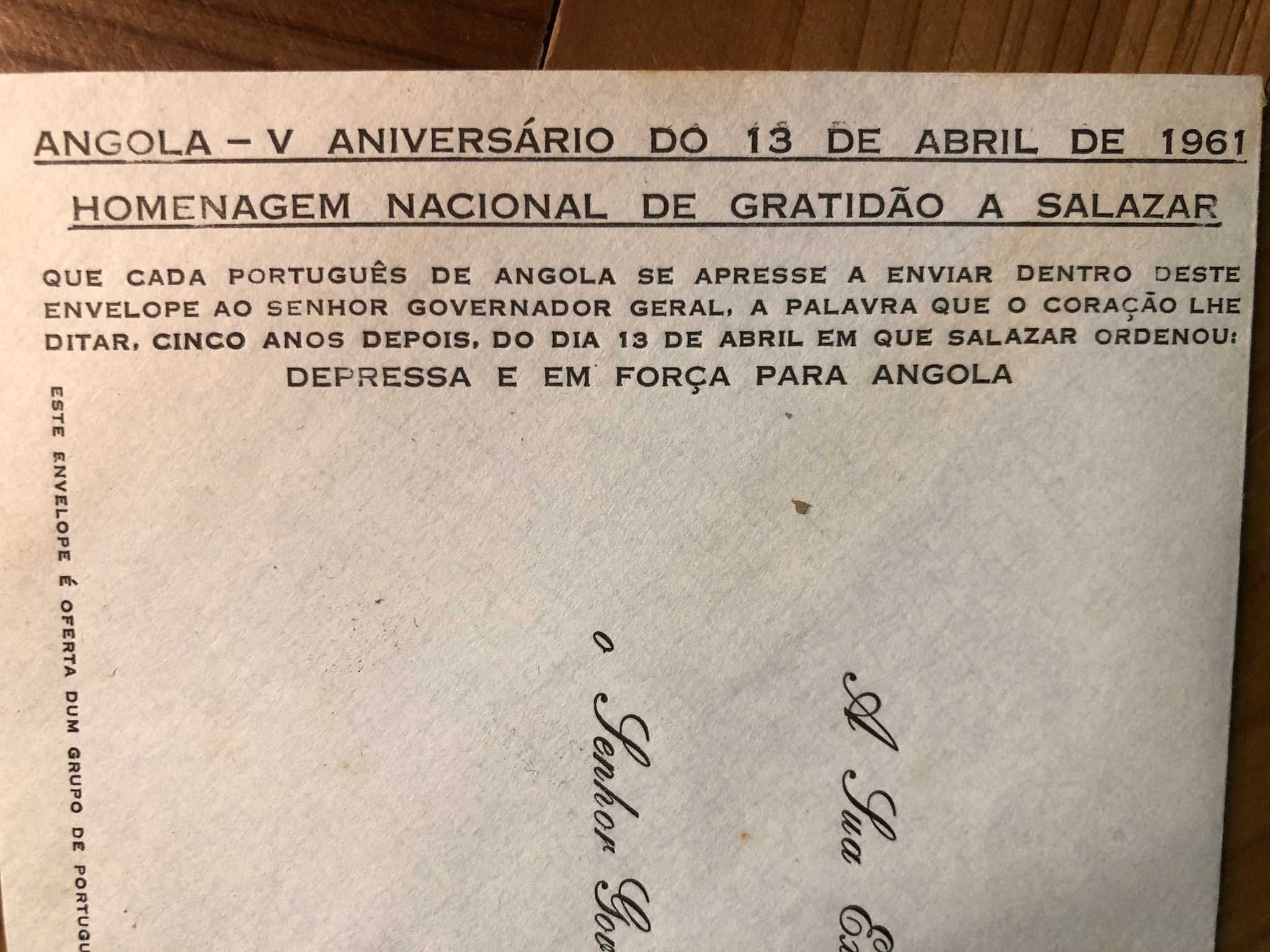 Envelope “Angola V Aniversário do 13 Abril de 1961”
