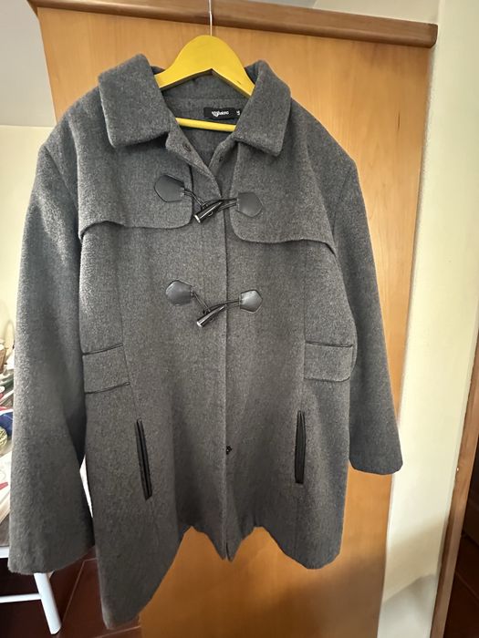Casaco tipo canadiana cinza