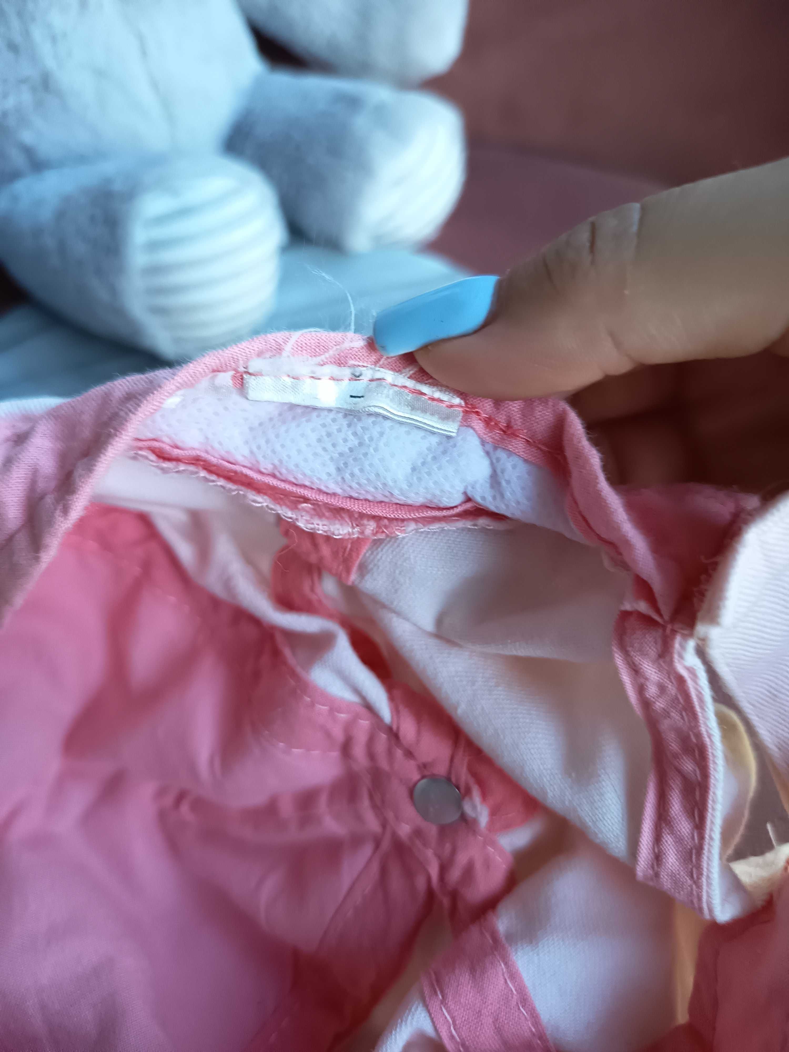 H&M różowa czapka z napisem Happy 1-2 lata