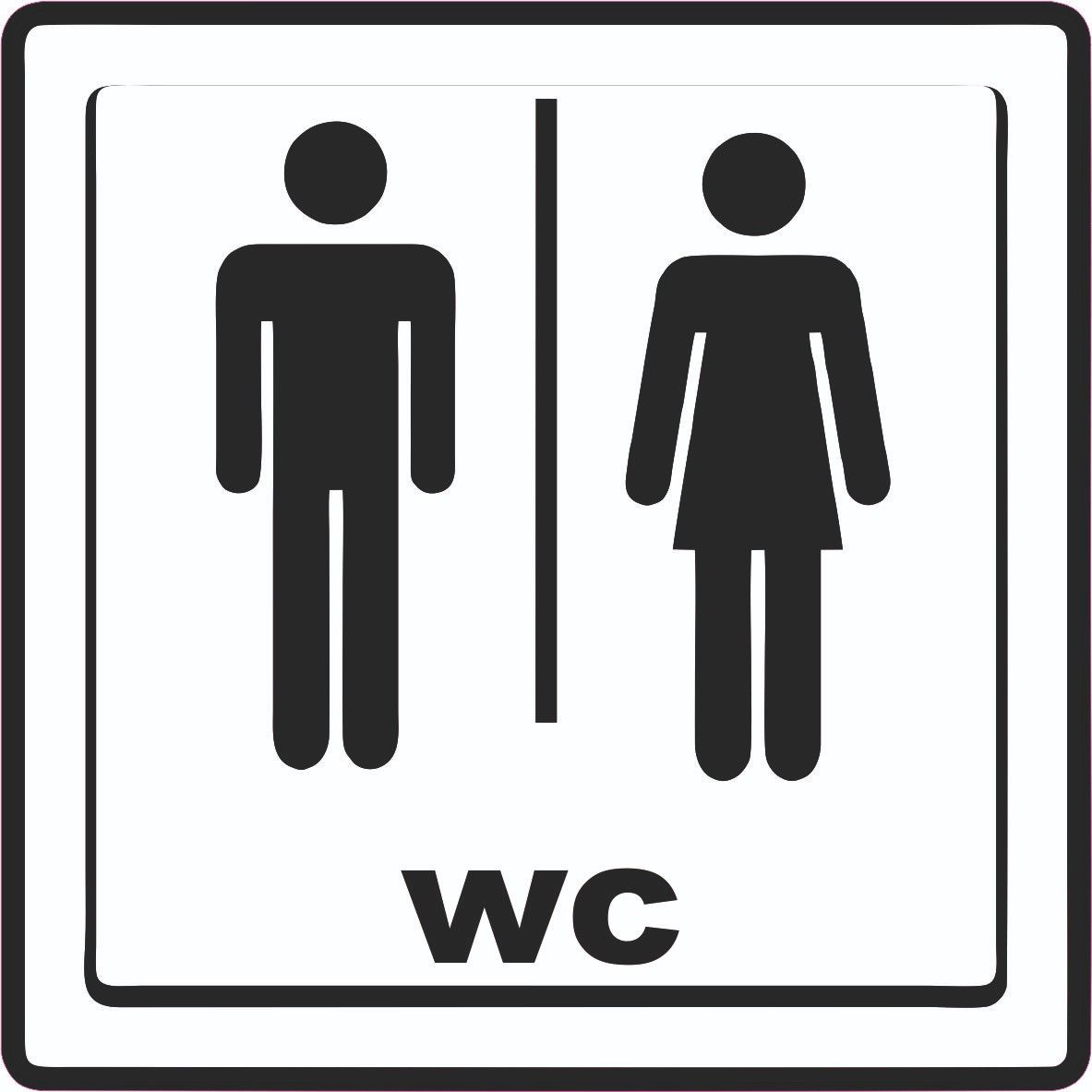 Naklejka Nalepka Informacyjna Oznaczenie Wc Toalety 10X10 Cm